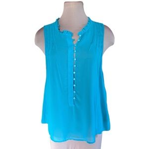 Patterson J Kincaid Flowy Sleeveless Button Top- Medium